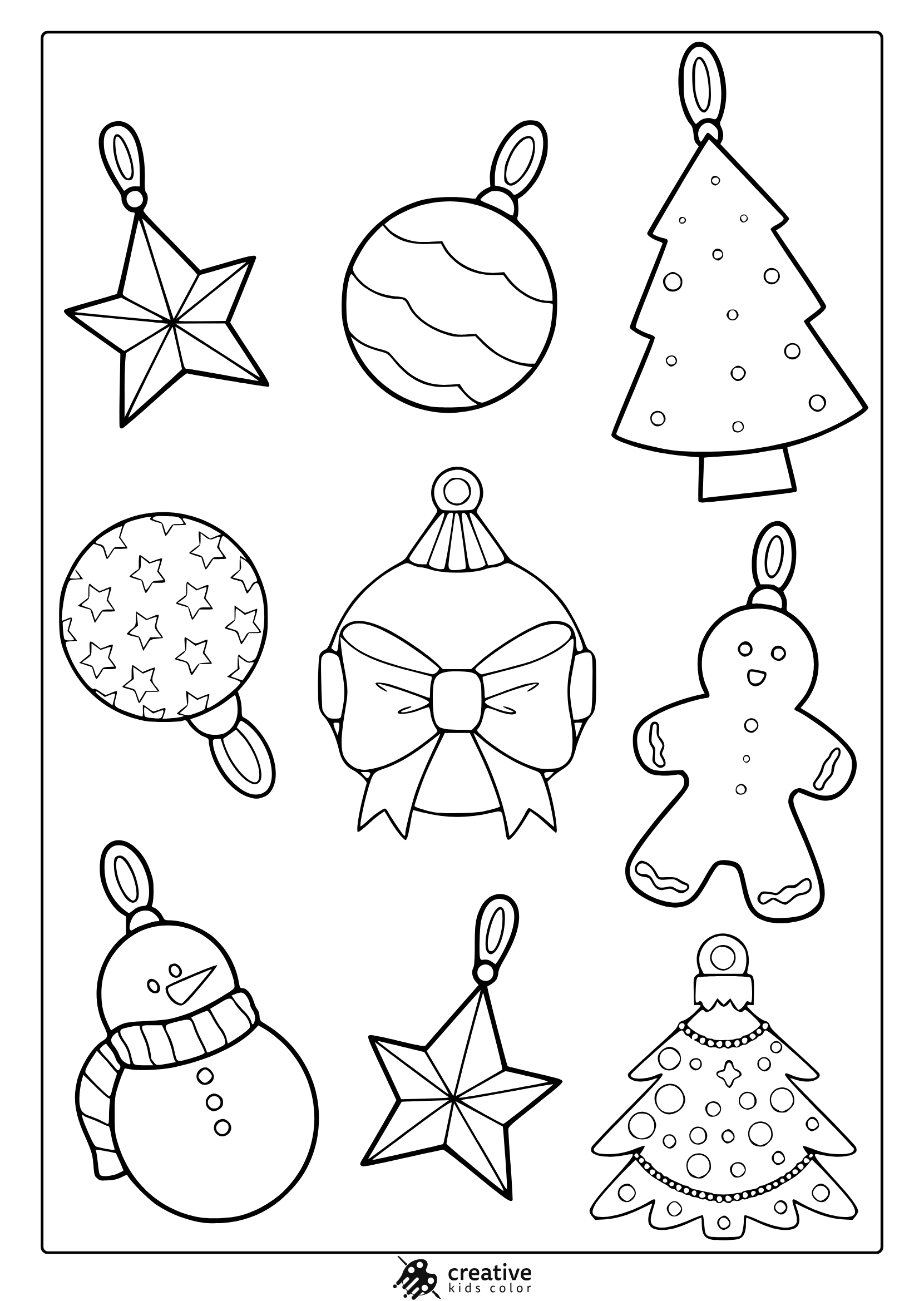 Christmas Coloring Pages (Easy & Free Printable PDFs)