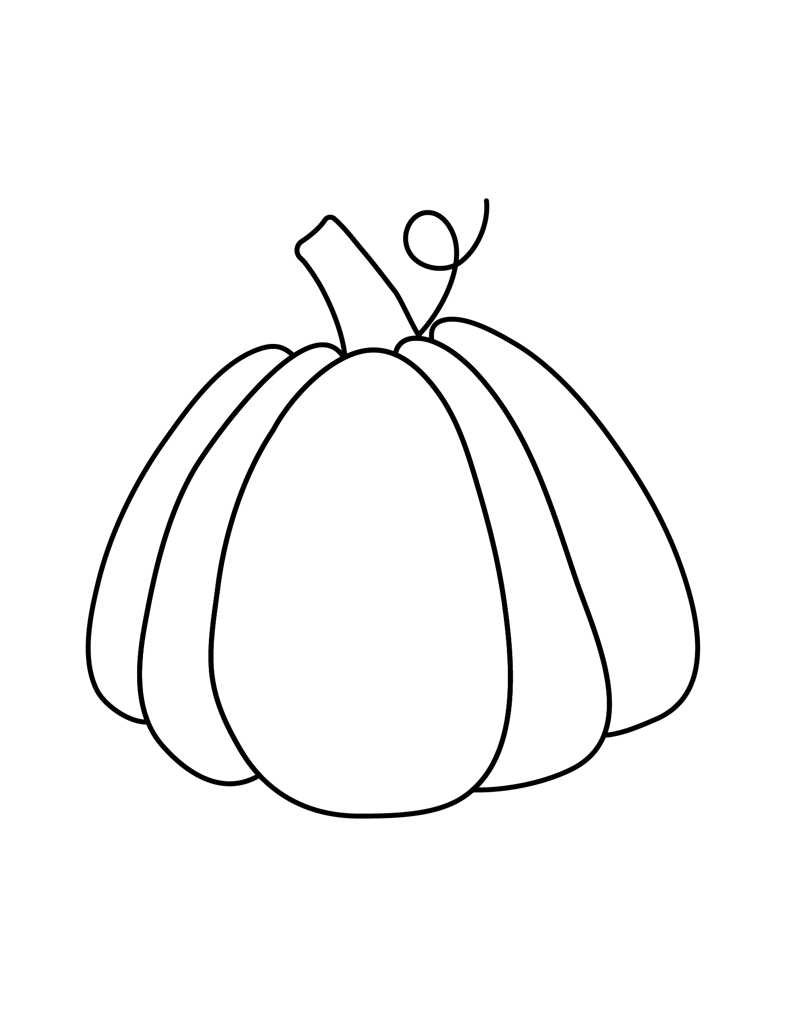 The Finished Pumpkin Drawing Outline To Print And Color.