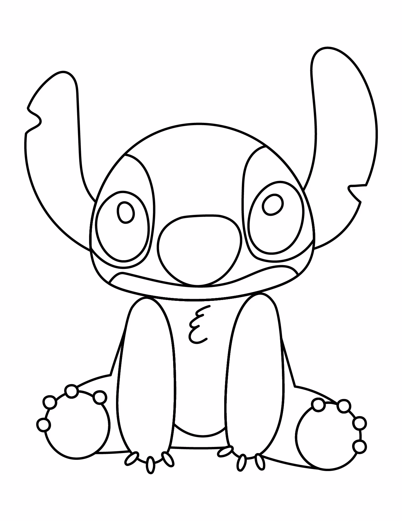 Completed Stitch Outline For Printing And Coloring.