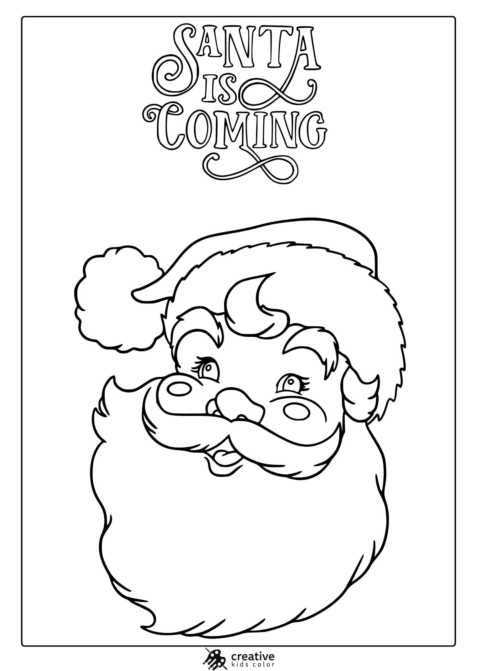 Santa is the colored page face with the original text and festival.